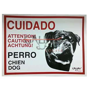 Cartel Placa Atención Perros Peligrosos – Comercial Mida